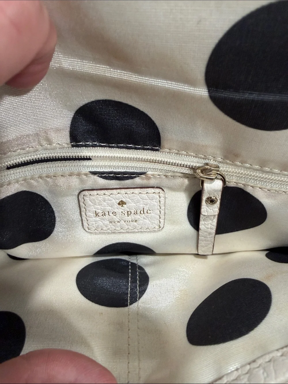 kate spade Pebbled Leather Crossbody in Cream